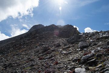 mountain peak in the 
pomegranate pass