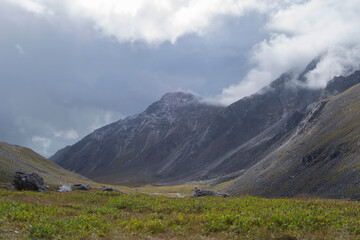 Changeable weather in the mountain 