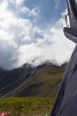 Camping in mountains