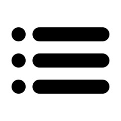 Hamburger menu silhouette icon. Web graphic icons. Vector.