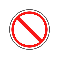 Stop sign in red. Vector.