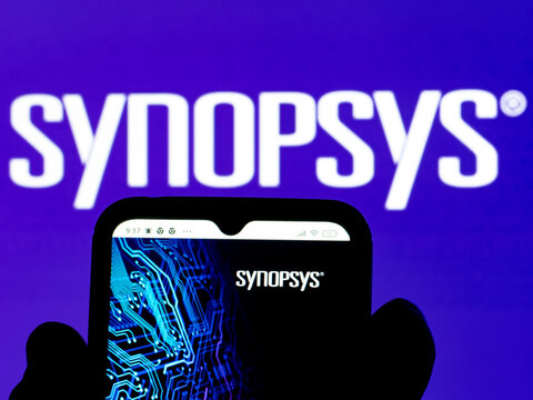 In this photo illustration Synopsys, Inc. logo seen displayed on a smartphone