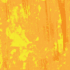 The grunge texture is yellow. Abstract color background. Vector template of a scratched colored board