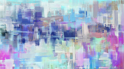 Naklejka premium Bright paint strokes, very colorful artwork, oil painting on canvas. Multicolored artistic texture