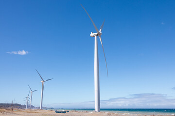 Beautiful Windmills landscape at Ilocos norte