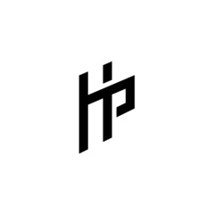 Initial letter HP logo template design