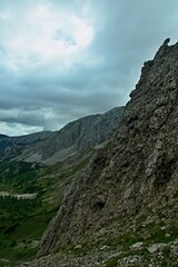 Austrian Alps - view from the footpath of the Schafkögel to the Schrocken mountain near Hinterstoder in Totes Gebirge