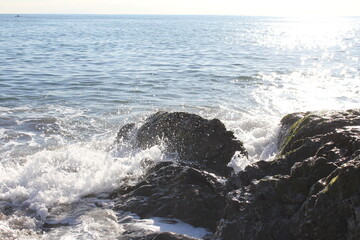 波　海辺