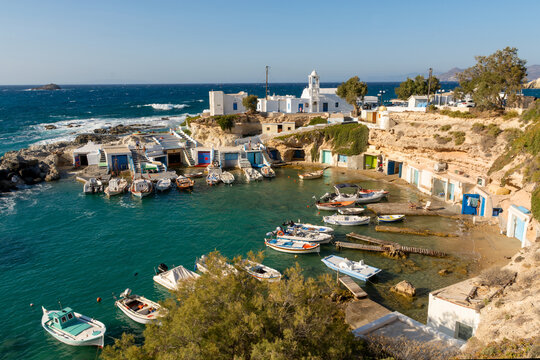 The fishing village Mandrakia, Milos, Greece