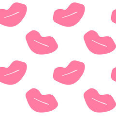 kiss seamless pattern hand drawn, vector, minimalism. wallpaper, textile, print, wrapping paper, background. love, valentines day.