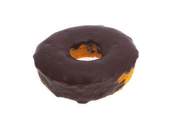 donut in chocolate glaze isolated