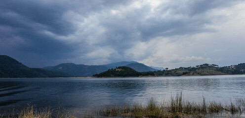 lake and mountains (Umium Lake, Meghalaya, India)