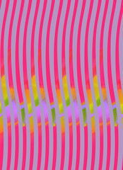 Vertical Wavy Stripes Elegant Colored Stylish Trendy Fashion Seamless Pattern Abstract Design