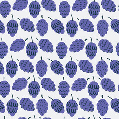 Seamless pattern with cones for wrapping paper, surface design, smm, video-conferencing. Christmas, New Year, winter concept in Nordic, hygge style. Colors of the 2022 year Very Peri