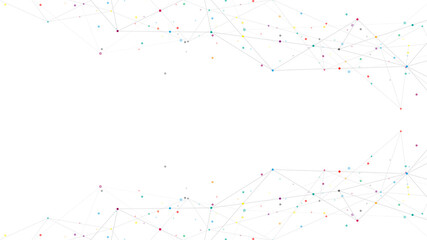 Abstract low poly background with connecting the dots and lines