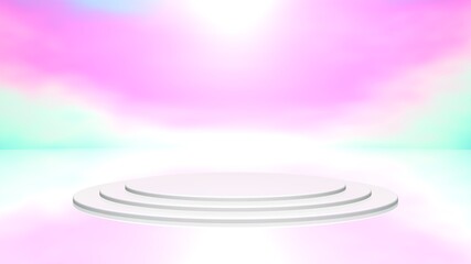 Plattform im gleißenden Licht