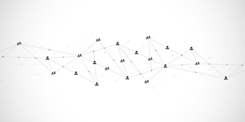 Connecting people and communication concept, social network
