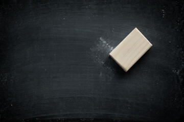 Abstract Chalk rubbed out on blackboard for background. texture for add text or graphic design. Education concepts school.