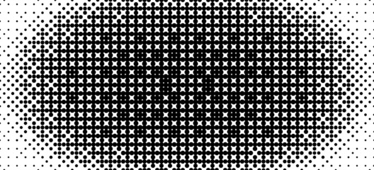 Gradient halftone. Abstract gradient background of black dots. Seamless pattern. Vector illustration.