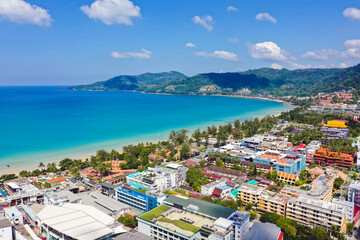 Obraz premium Aerial view in Patong beach in Phuket Province, Thailand