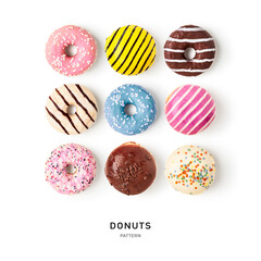 Donuts creative pattern