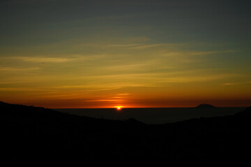 sunrise view in the Dieng Plateau, Indonesia