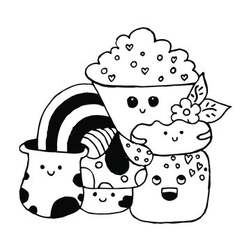 doodle art my freind funny graphic design vector 