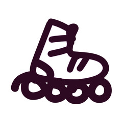 roller skate logo,  line icon