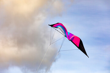 Colorful kite flying in the sky