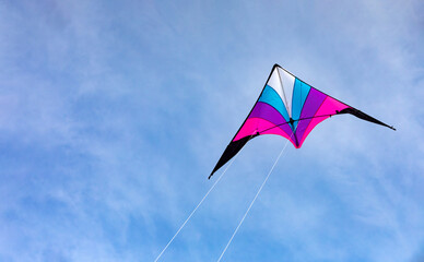 Colorful kite flying in the sky