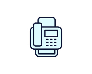 Fax line icon. Vector symbol in trendy flat style on white background. Office sing for design.