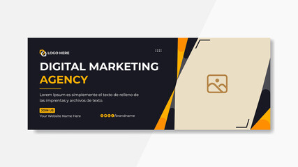 Professional business social cover design, Corporate social media cover template web banner page