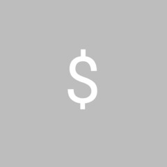 Dollar icon isolated on white background