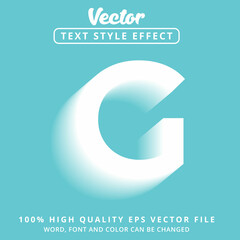 Editable text effect with long shadow style with initials G