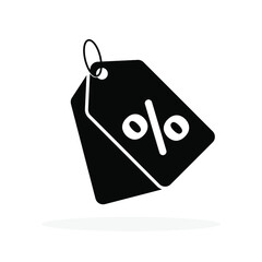 Discount offer tag icon. Percentage icon. Shopping tags icon. Conceptual business icon. Vector illustration