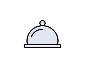 Tray flat icon. Single high quality outline symbol for web design or mobile app.  Holidays thin line signs for design logo, visit card, etc. Outline pictogram EPS10