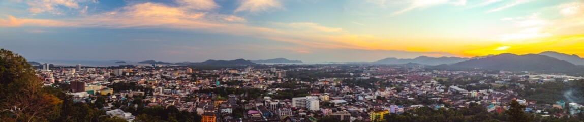 Fototapeta na wymiar Khaorang Old Town Viewpoint in Phuket Old Town, Thailand