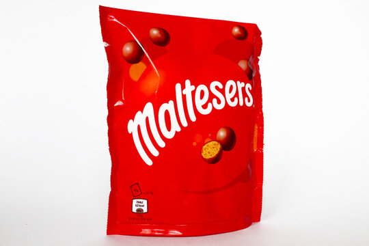 Italy – January 3, 2022: Maltesers Chocolate Choco Balls Pack. Maltesers Are A Confectionery Product Manufactured By Mars Inc.