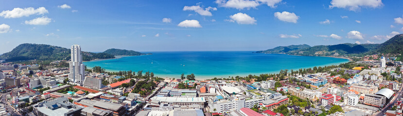 Obraz premium Aerial view in Patong beach in Phuket Province, Thailand