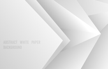 Abstract gradient white and gray template style of paper cut. Overlapping design of triangles shape pattern background. Illustration vector