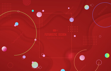 Abstract gradient red template design with geometric style artwork template. Overlapping with artwork background. Illustration vector