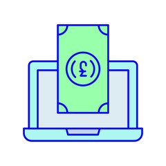 Online payment Vector icon which is suitable for commercial work and easily modify or edit it

