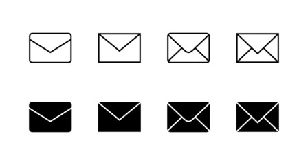 Mail icons set. email sign and symbol. E-mail icon. Envelope icon