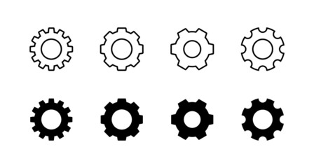 Setting Icons set. Cog Settings sign and symbol. Gear Sign