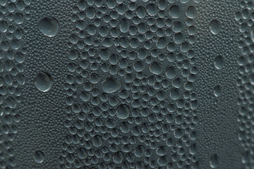 Group of water drops various sizes