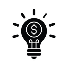 Dollar Bulb Vector icon which is suitable for commercial work and easily modify or edit it

