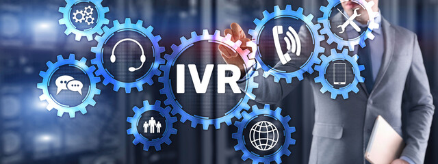 IVR Interactive voice response communication concept