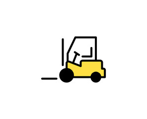 Forklift line icon. Vector symbol in trendy flat style on white background. Commerce sing for design.