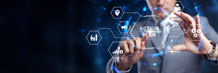 Business, Technology, Internet and network concept. Concept meaning proposed strategy or course of...