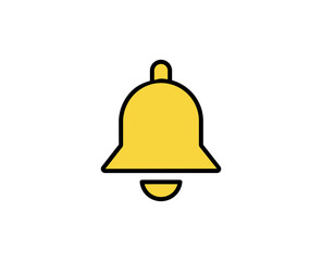 Bell line icon. High quality outline symbol for web design or mobile app. Thin line sign for design logo. Color outline pictogram on white background